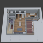 a 3d model of a house